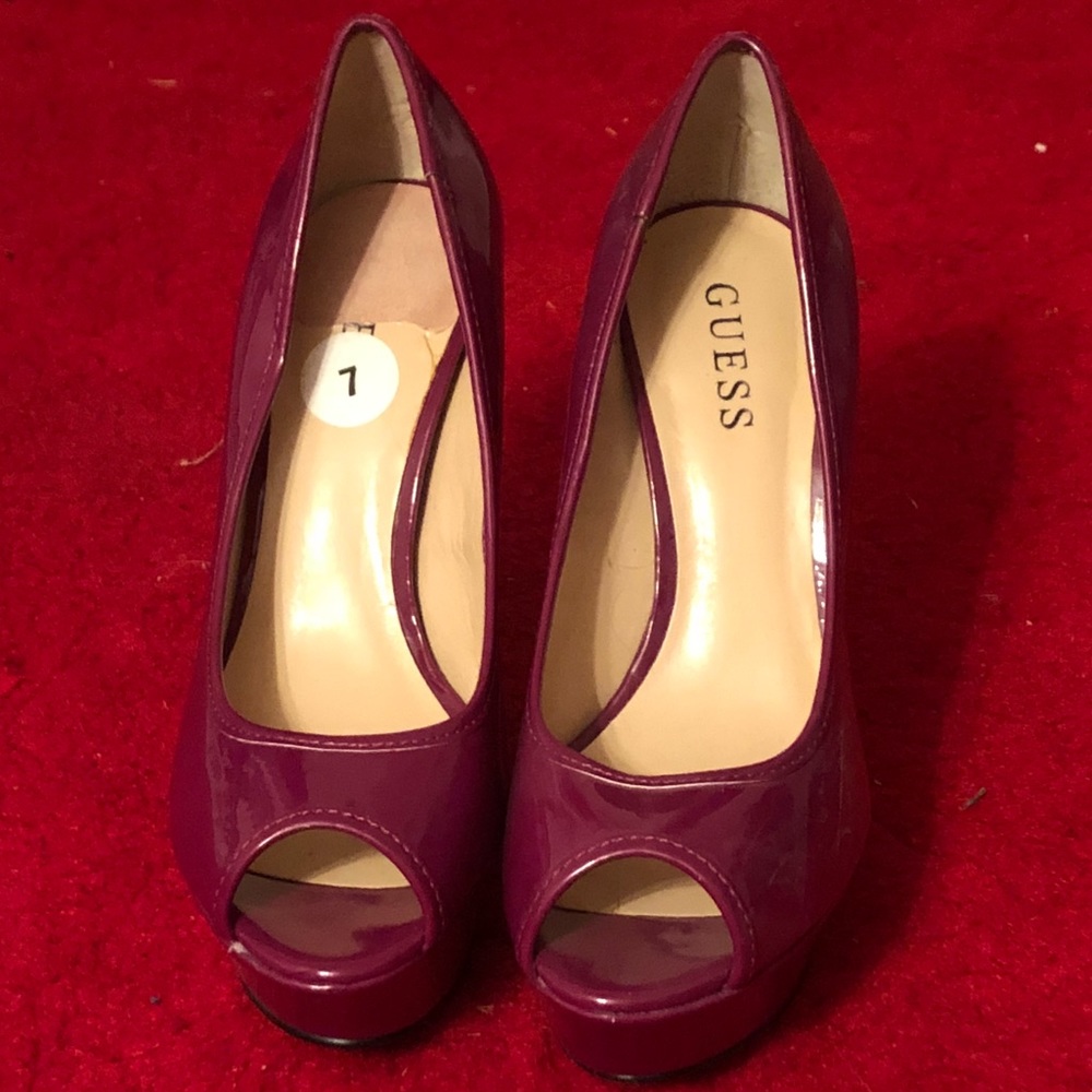 Patent Peep Toe Heels